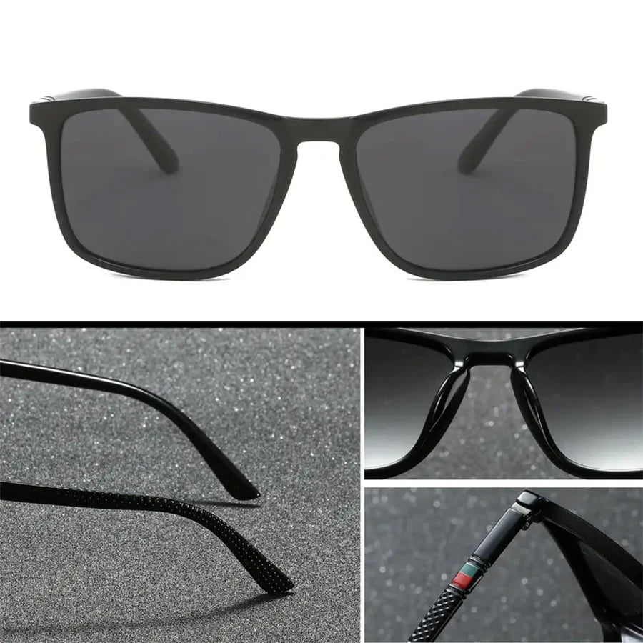 Óculos de Sol Masculinos Retangulares UV400