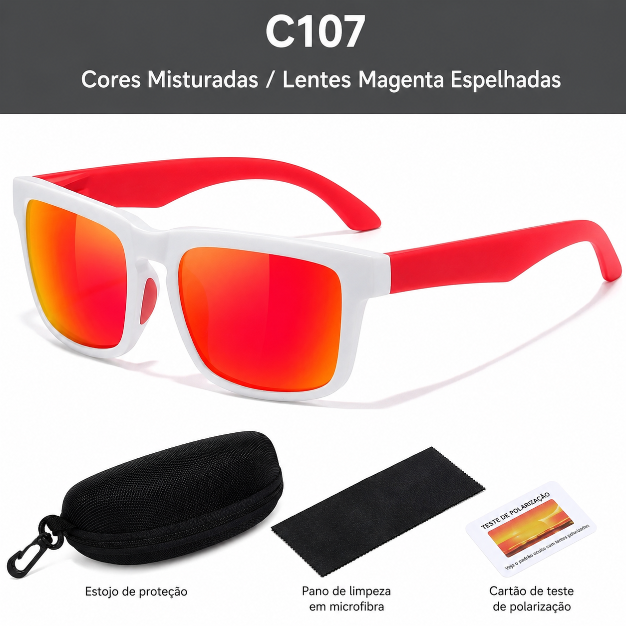 Óculos de Sol Quadrados Desportivos – Polarizados UV400 Urban