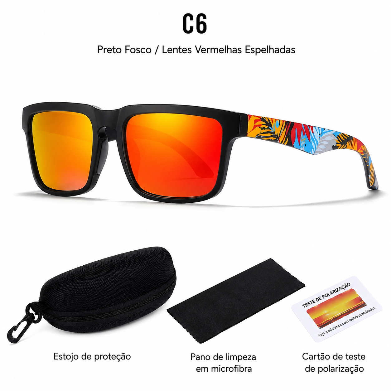 Óculos de Sol Quadrados Desportivos – Polarizados UV400 Urban