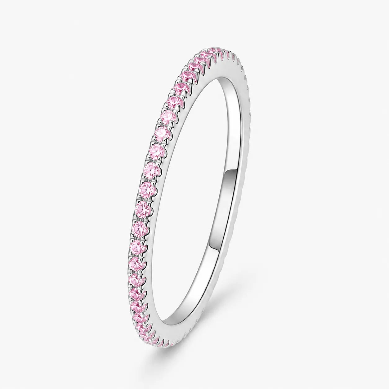 Anel Prata 925 Rosa