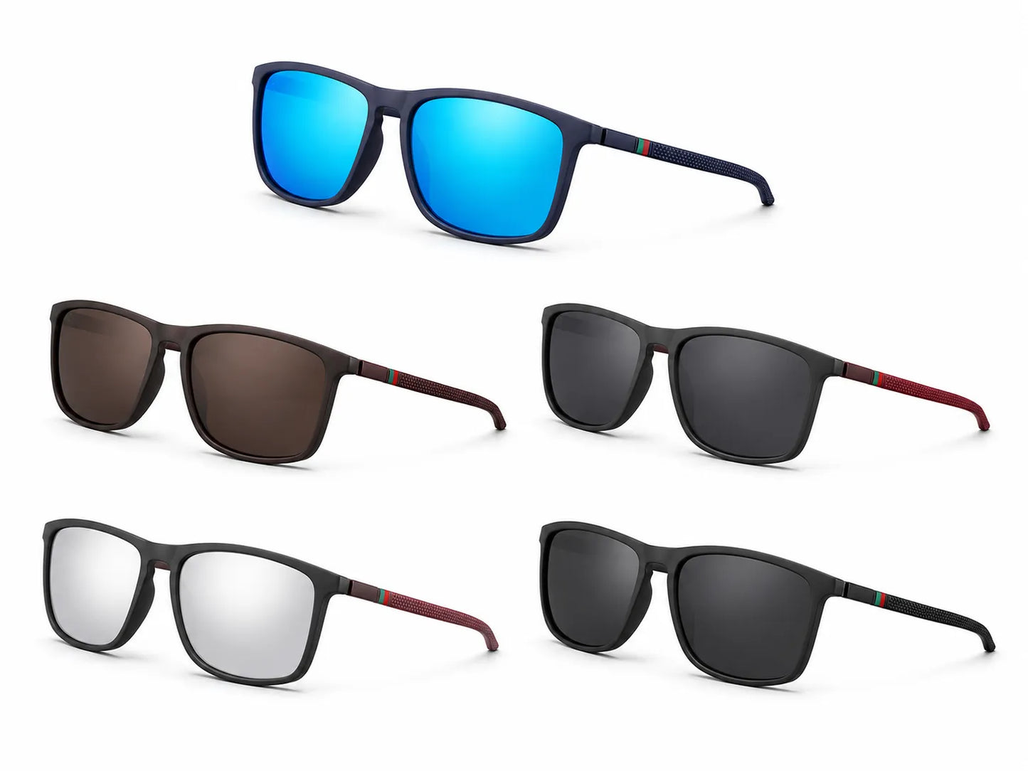 Óculos de Sol Masculinos Retangulares UV400