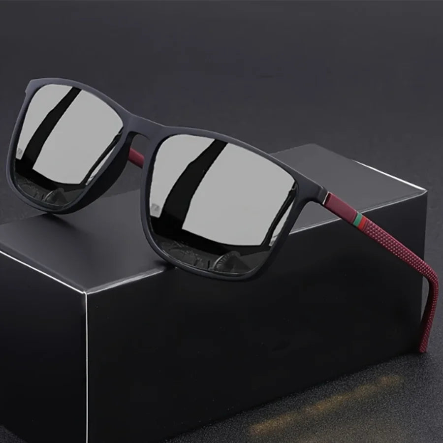 Óculos de Sol Masculinos Retangulares UV400