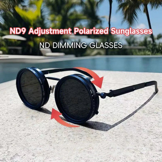 Óculos de Sol Polarizados ND9 Ajustáveis UV400 Retro Unissexo