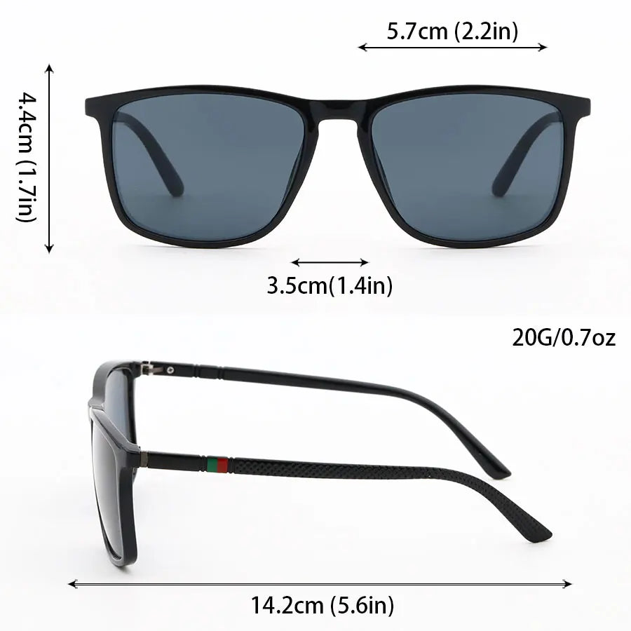 Óculos de Sol Masculinos Retangulares UV400