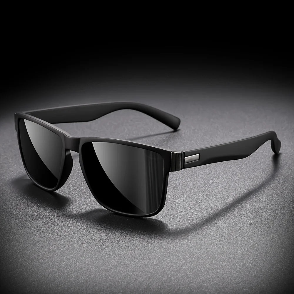 Óculos de sol quadrados masculinos com lentes polarizadas